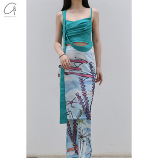 海洋奇迹印花网眼裙 ENTRUDO commonplace CONSTANCA 80%OFF