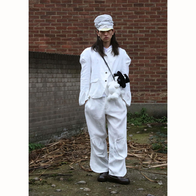 VeniceW 亚麻布泰迪熊长裤