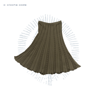 o cloche code 26SS 浪花坑条裙