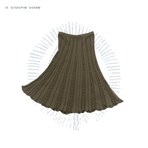 o cloche code 26SS 浪花坑条裙
