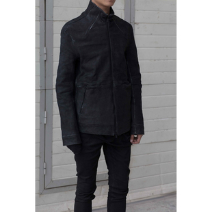 真空密封针法高领拉链小牛皮夹克 Bossert 奥地利 Leopold 60%OFF