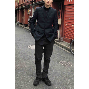 意大利手工 60%OFF 古典 高开叉羊毛夹克休闲西服外套 先锋 A1923