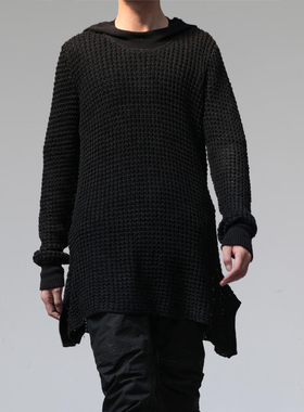 80%OFF lost and found ria dunn 镂空针织侧开叉连帽毛衣