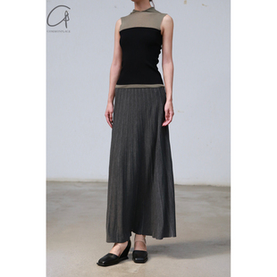 40%OFF 竖条纹针织摆裙 SWAYING