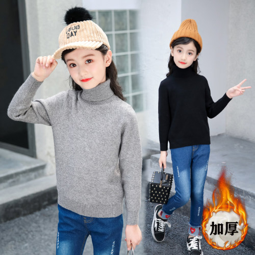 儿童高领套头韩版保暖毛衣