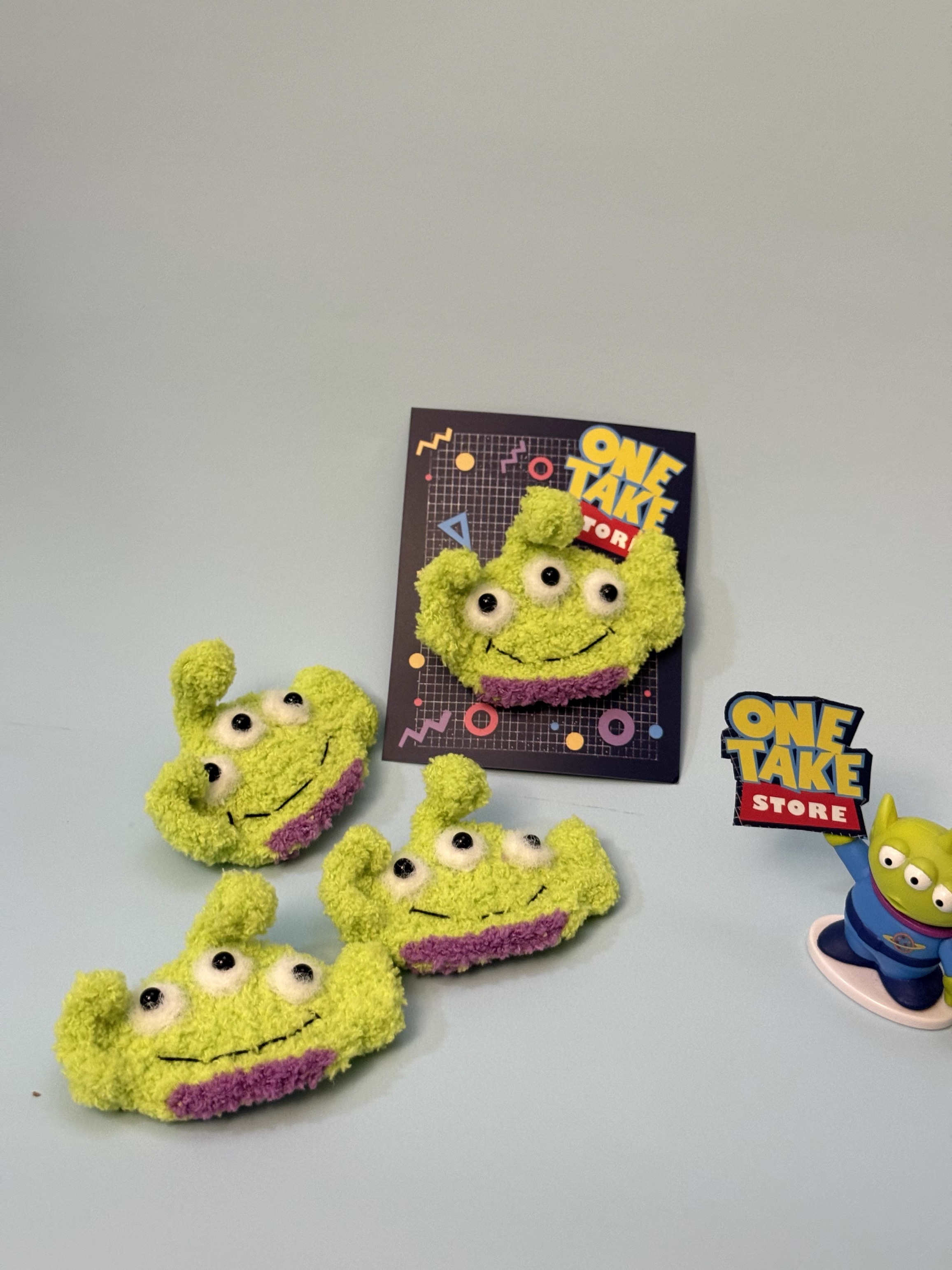 现货玩总三眼仔可爱趣味毛绒发饰发卡 BB夹 侧边夹 夹子碎发夹