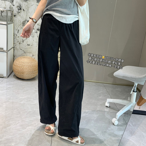 轻薄速干工装宽松休闲裤女
