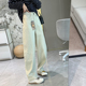 百搭长裤 清仓特价 弯刀裤 秋季 显瘦弹力阔腿牛仔裤 女高腰宽松美式