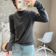 软糯保暖内搭磨毛长袖 加绒弹力显瘦亲肤半高领打底衫 女秋冬厚款