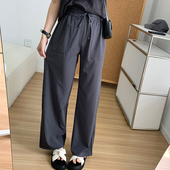 超爱lu家 子 女夏超薄裤 swift轻薄弹力速干空气休闲裤 直筒阔腿裤