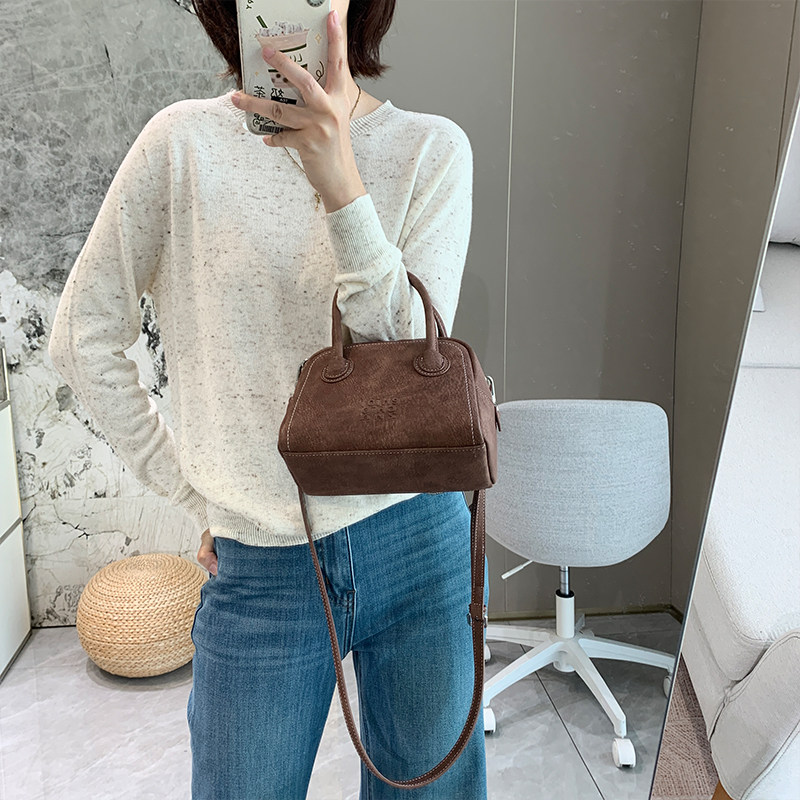 杂色点点圆领长袖针织衫女内搭打底羊毛衫秋季新套头宽松休闲上衣