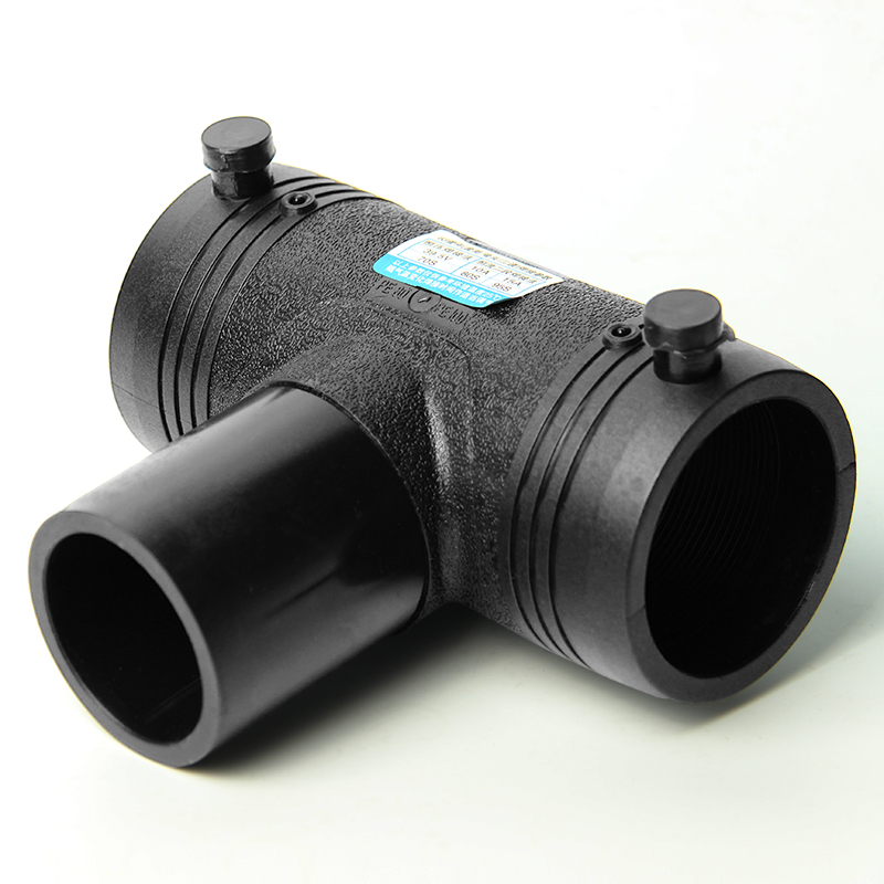 PE电熔管件钢丝网骨架复合管配件电熔接头异径变径三通 T200-T400