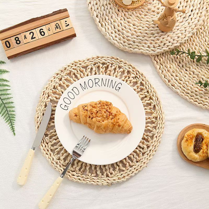 文艺背景拍照道具草垫