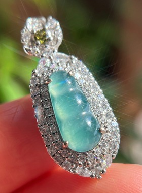 国风复古天然高冰翡翠豆子吊坠支持复检