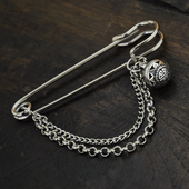 复古民族风喜字转运珠链条流苏胸针别针毛衣围巾配饰时尚 手工饰品