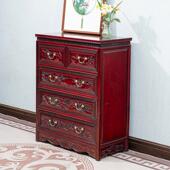 香樟木五斗柜橱新中式 全实木收纳三斗衣柜抽屉柜卧室复古储物柜子