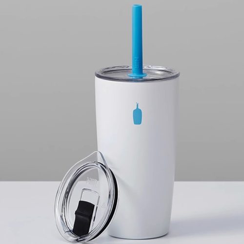 日本小蓝瓶咖啡杯保温杯带2个盖