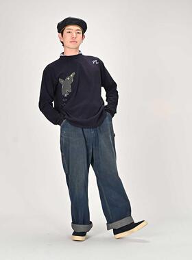 45R pepe君乌鸦袖圆领长袖T恤日系潮牌男女同款日本正品8月新品