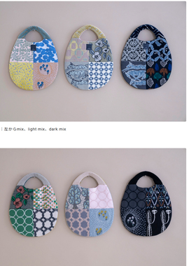 皆川明Mina新款拼布蛋包手拎包日本人气布料拼接日本本土采购正品