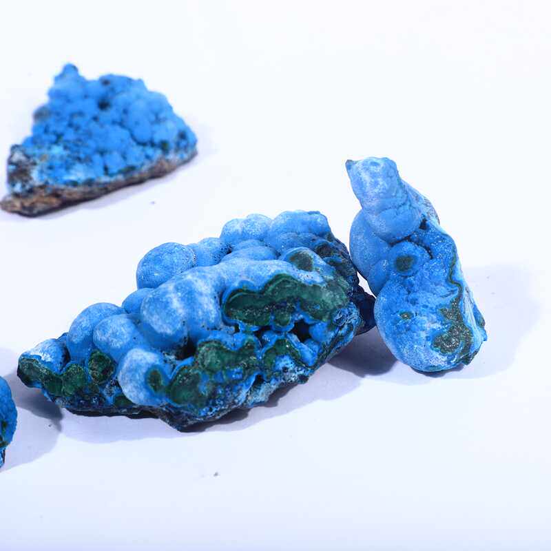 天然刚果硅孔雀石原矿石矿物晶体奇石头摆件矿物标本地质科普教学