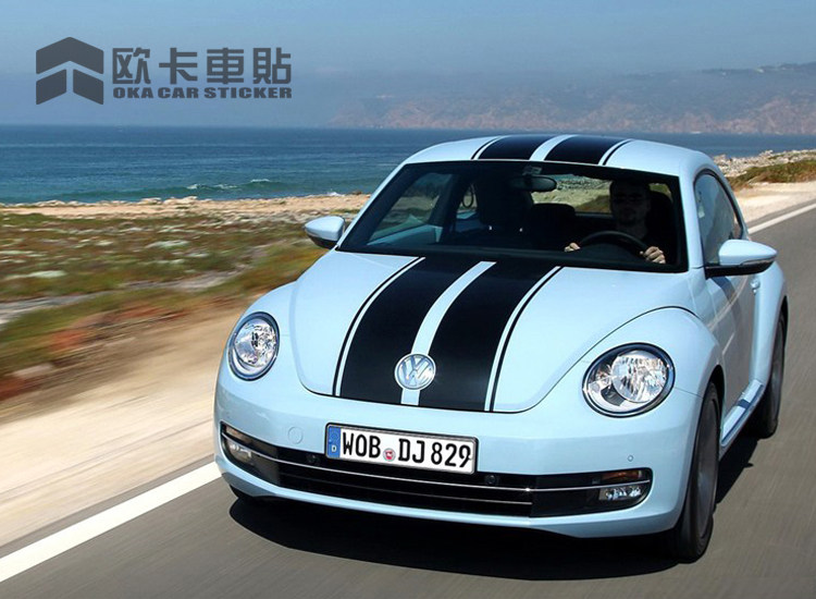 适用于新款甲壳虫车贴 大众高尔夫6 7汽车拉花 POLO贴纸 尚酷改装