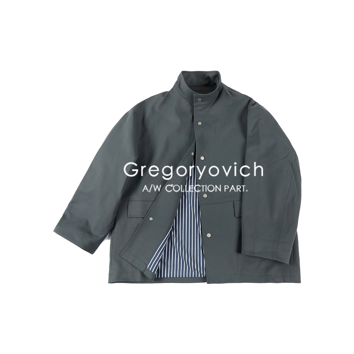 Greg 极简轻奢 老钱风解构设计翻领宽松廓形夹克外套男秋冬