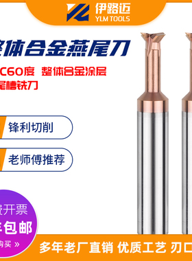 YLM60度合金整体钨钢涂层燕尾槽铣刀3 6 8 10 12 20*45度60度75度