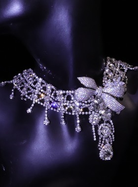 新品闪耀蝴蝶奢华大气高级新娘主婚纱颈饰