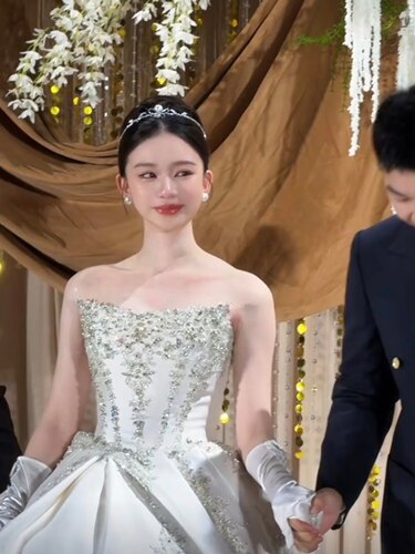 法式缎面婚纱礼服头饰气质公主王冠生日礼服配饰17491