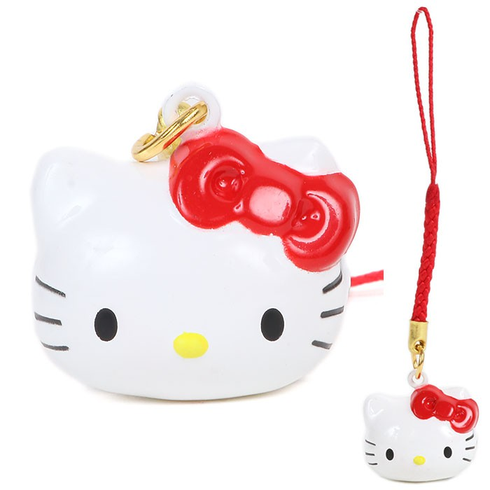 日本大创 Sanrio系列Hellokitty迷你卡通铃铛挂饰包配饰手机挂件