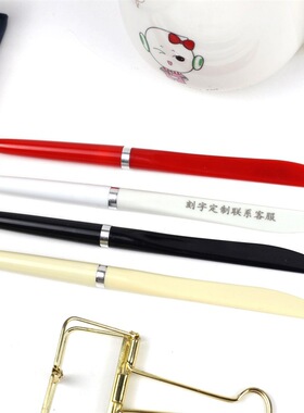 刻字广告圆珠笔可开箱大刀型油笔蓝色笔塑料广告笔办公商务