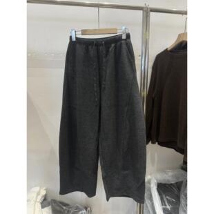 实体女装歆座毛呢阔腿裤女2026秋新款阔玩到垂感季瘦腿直筒毛显呢
