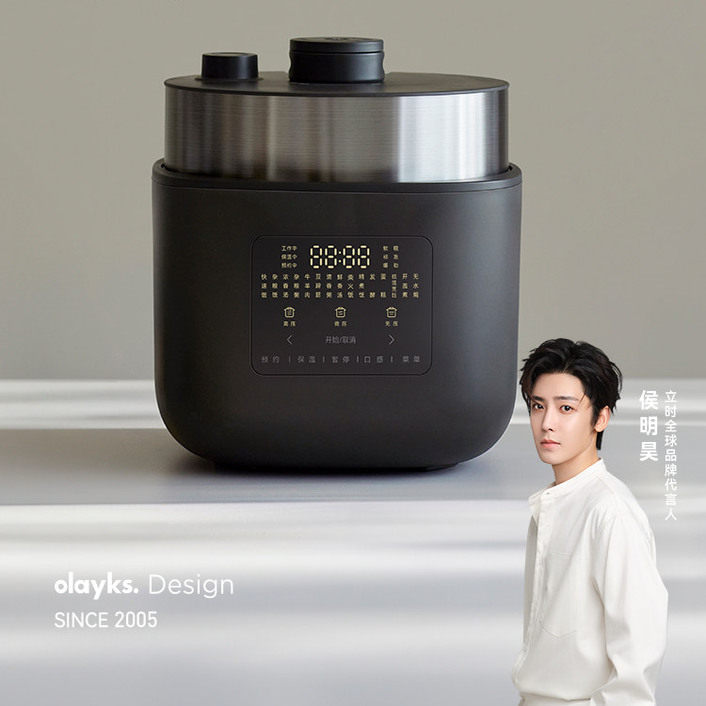 olayks立时0涂层智能变压电饭煲家用4L大容量多功能高压力电饭锅