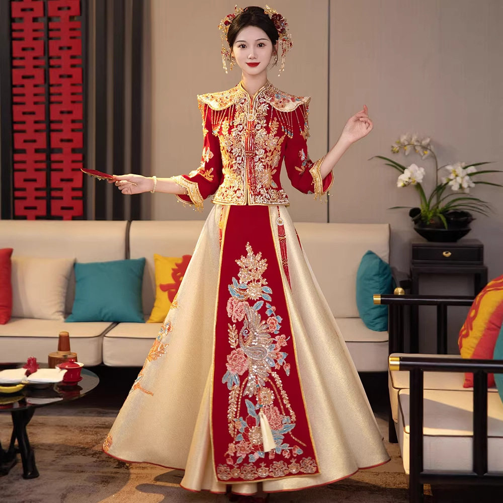 重工秀禾服婚服2026新款新娘结婚礼服中式嫁衣高级感敬酒服女
