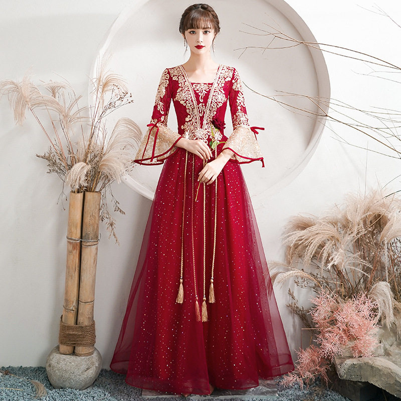 孕妇敬酒服2026新款胖妹妹新娘结婚回门礼服遮肚平时可穿连衣裙