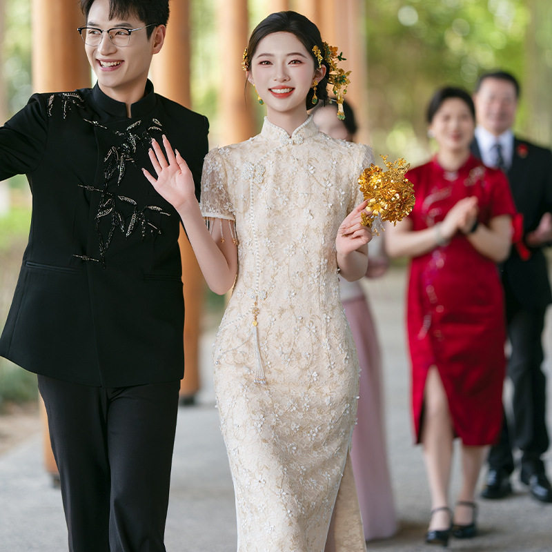 敬酒服新娘订婚礼服裙2026新款连衣裙新中式旗袍回门结婚日常可穿