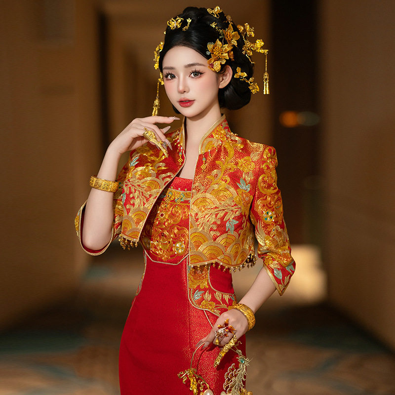新中式新娘结婚礼服2026新款改良旗袍敬酒服出阁服嫁衣晨袍秀禾服