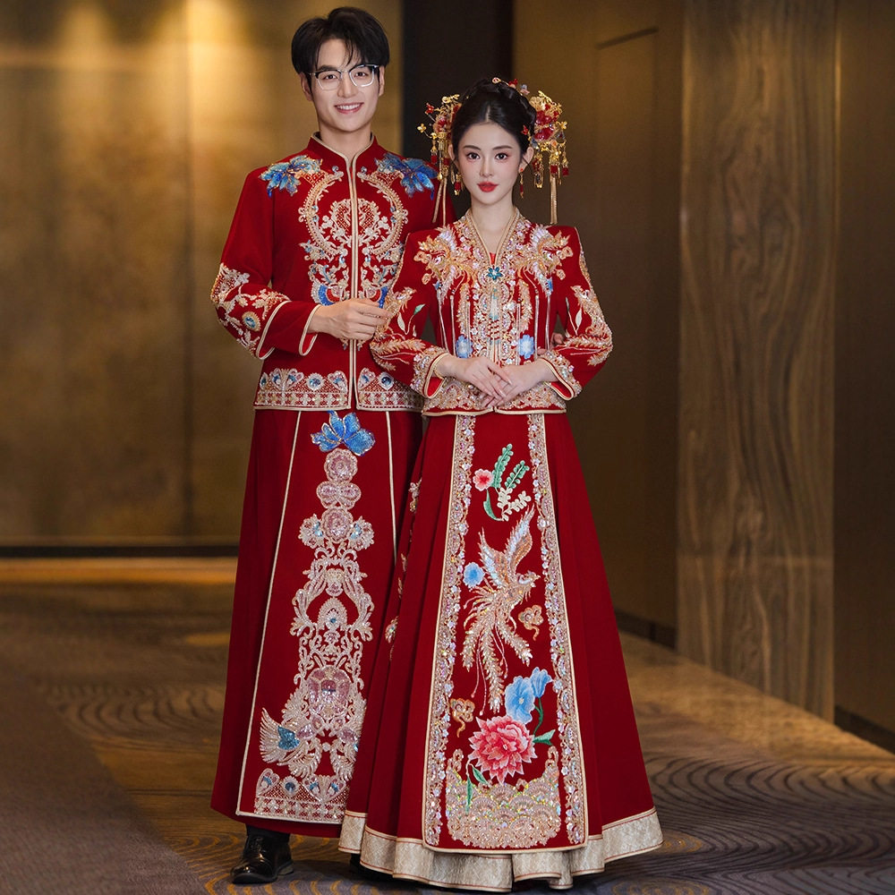 秀禾服新娘2026新款结婚中式礼服修身龙凤褂秀和服女嫁衣