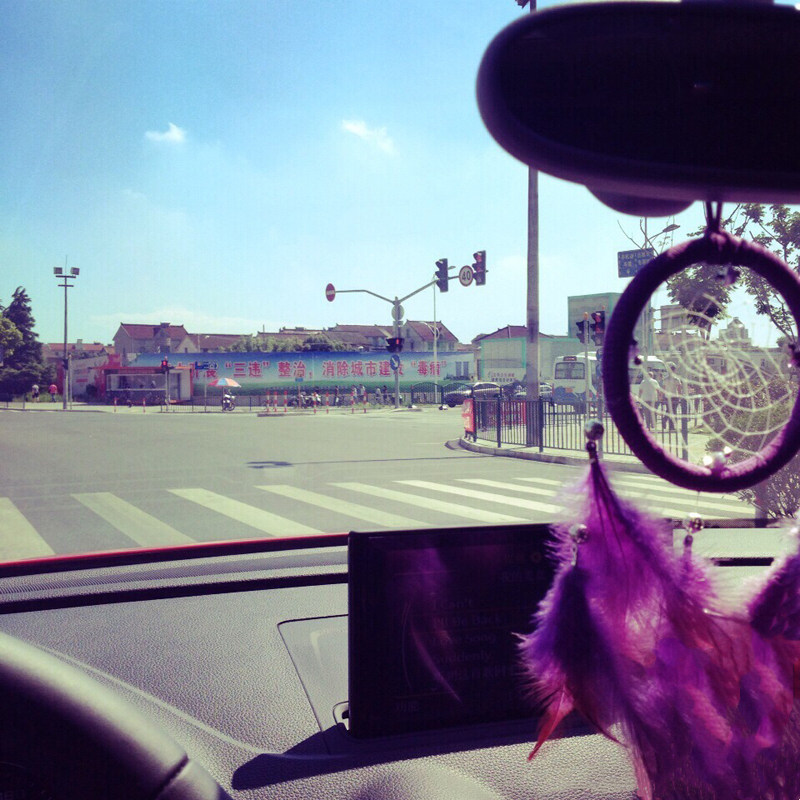 ron森手作新款纯手工继承者们水晶银饰紫罗兰色汽车挂饰捕梦网diy