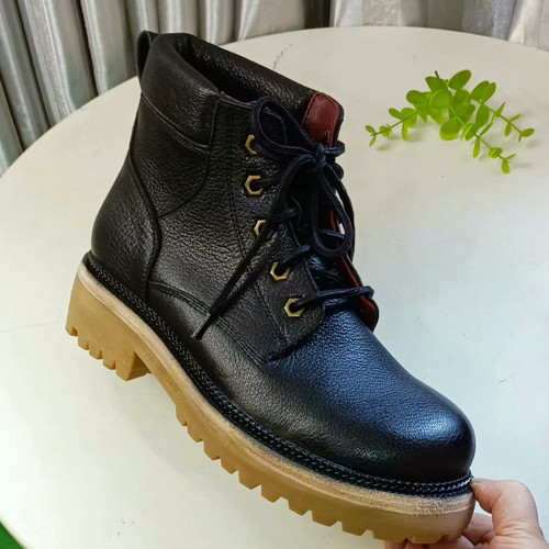 超柔软舒适不塌陷头层鹿皮马丁靴固特异手工鞋男士真皮大头靴皮底