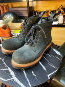 反绒野牛皮马丁靴固特异手工鞋 大头工装 靴微翘真皮男靴真皮大底
