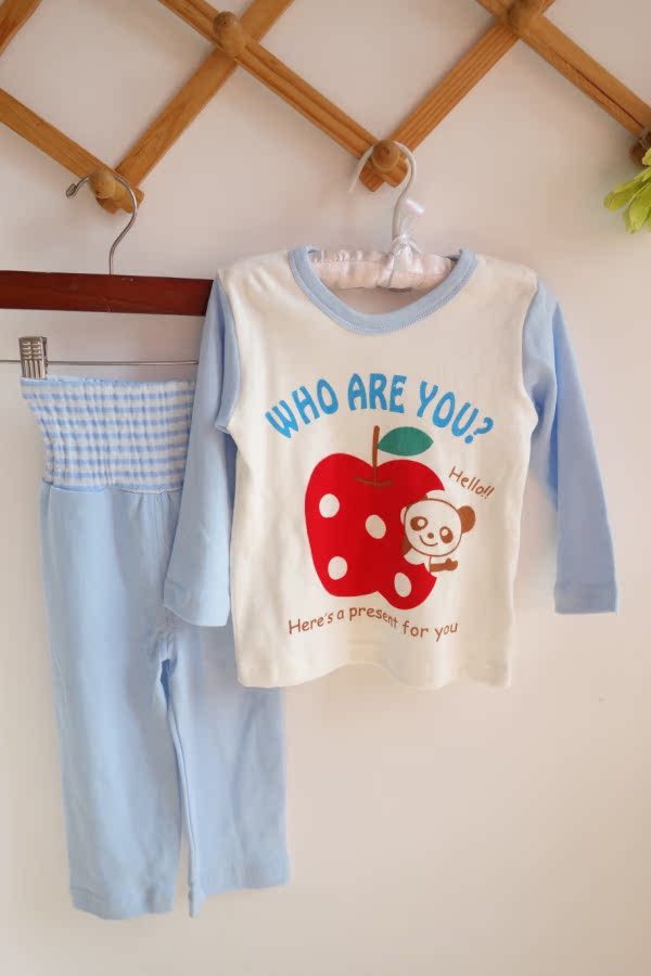 儿童全棉轻薄舒适款家居服吸汗透气清爽护肚男童女装秋衣秋裤套装