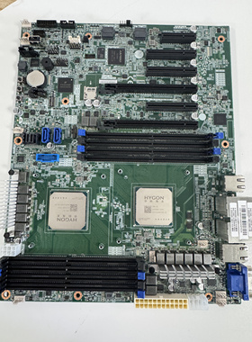 国产海光3350双路主板，集成2颗八核处理器，含散热器，保三年