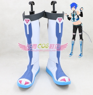 v家大哥kaito电子猫COSPLAY鞋子cos靴子定做5815