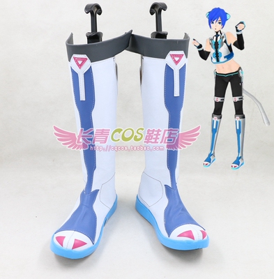 v家大哥kaito电子猫COSPLAY鞋子cos靴子定做5815