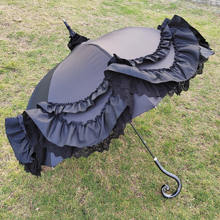 日恋新款宫廷伞鸟笼拱形遮阳伞蕾丝花边lo伞洛丽塔少女心lolita伞