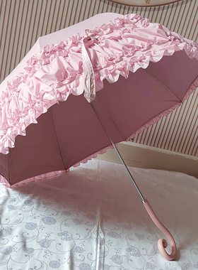 日系哥特风lo伞洛丽塔lolita伞花嫁原创少女心公主伞蕾丝鸟笼洋伞