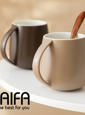 马克杯家用咖啡杯杯子高级感精致陶瓷高颜值办公室喝水水杯漱口杯