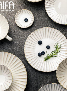 盘子创意特色网红餐具日式家用陶瓷菜盘碟子组合套装牛排西餐餐盘