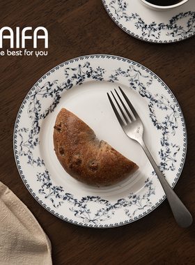 盘子家用菜盘高级感特别好看的餐盘创意陶瓷碟子西餐牛排餐盘平盘